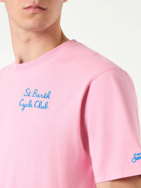 Man cotton t-shirt with cycling Homer Simpson print | THE SIMPSONS SPECIAL EDITION - MC2 Saint Barth