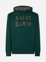 Felpa da uomo verde con patch Saint Barth