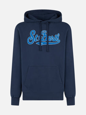 Man blue hoodie with St. Barth terry patch - MC2 Saint Barth