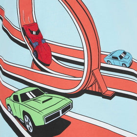 Boy water green cotton t-shirt with Hot Wheels print | HOT WHEELS SPECIAL EDITION - MC2 Saint Barth