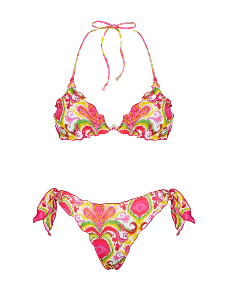 Woman triangle bikini with ikat print - MC2 Saint Barth
