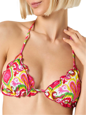 Woman triangle top swimsuit with ikat print - MC2 Saint Barth