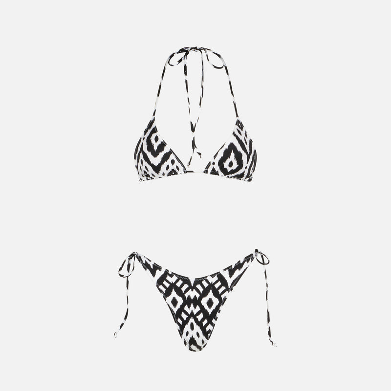 Damen-Triangel-Bikini mit Ikat-Print