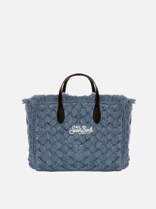 Colette wollige hellblaue geflochtene Handtasche