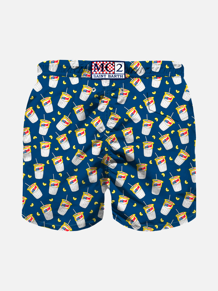 Badehose aus leichtem Stoff mit Estathè-Print | ESTATHE' SPECIAL EDITION