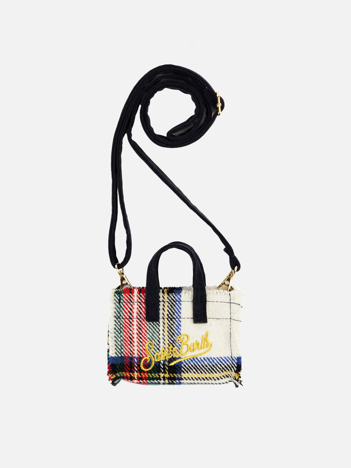 Wooly key holder with tartan print