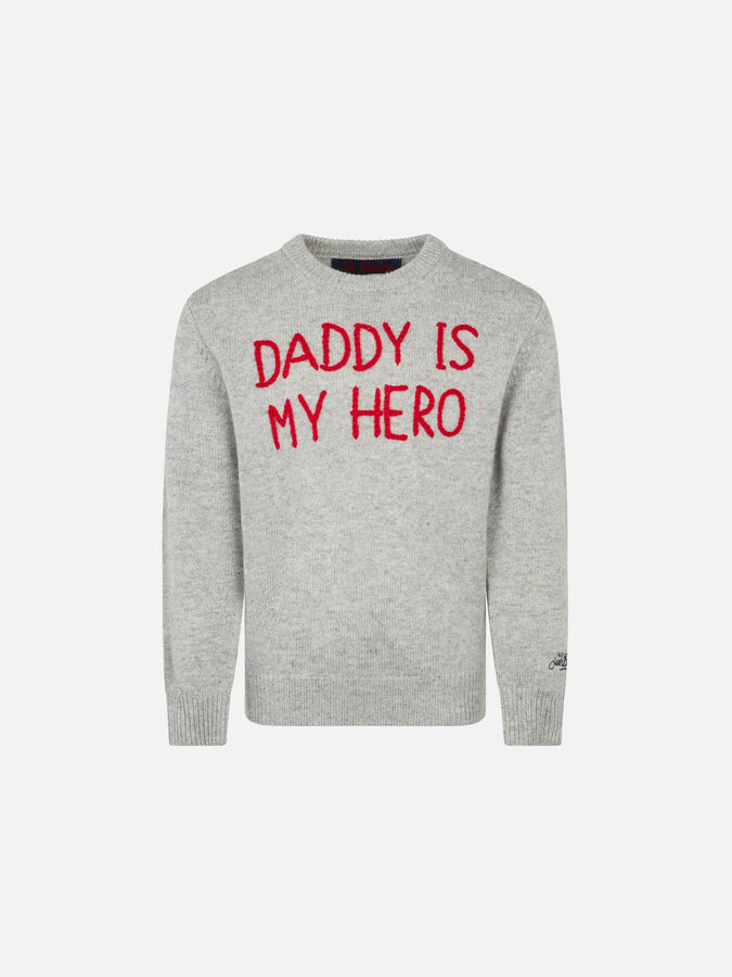 Mc2 Saint Barth Maglia da bambino con ricamo Daddy is my hero