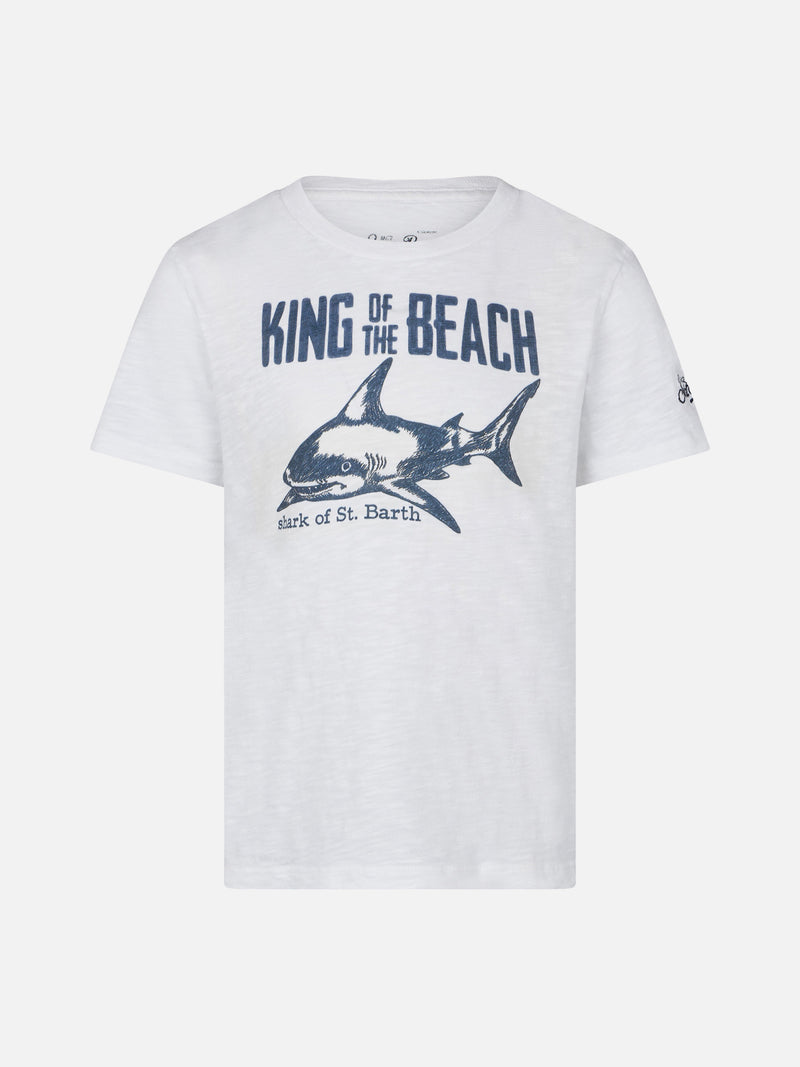 T-Shirt da bambino stampa King of The Beach