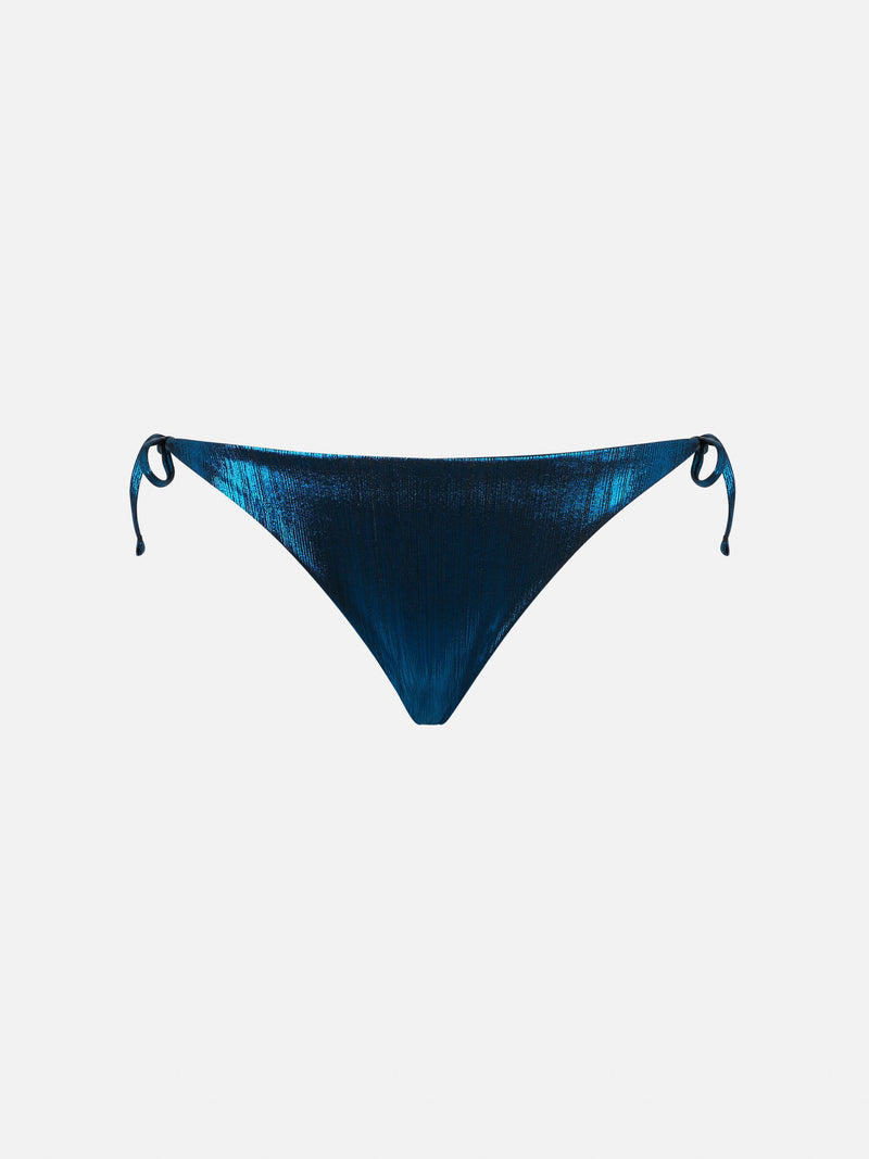 Slip mare donna laminato blu