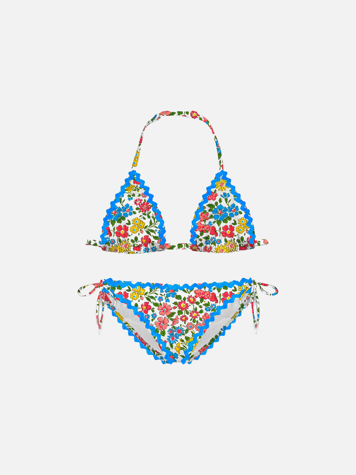 Girl bikini with flower print | Made with Liberty fabric - MC2 Saint Barth
