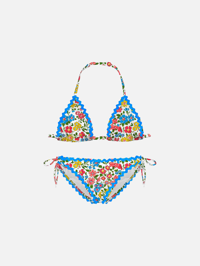 Mc2 Saint Barth Bikini da bambina con stampa fiori | EDIZIONE SPECIALE LIBERTY