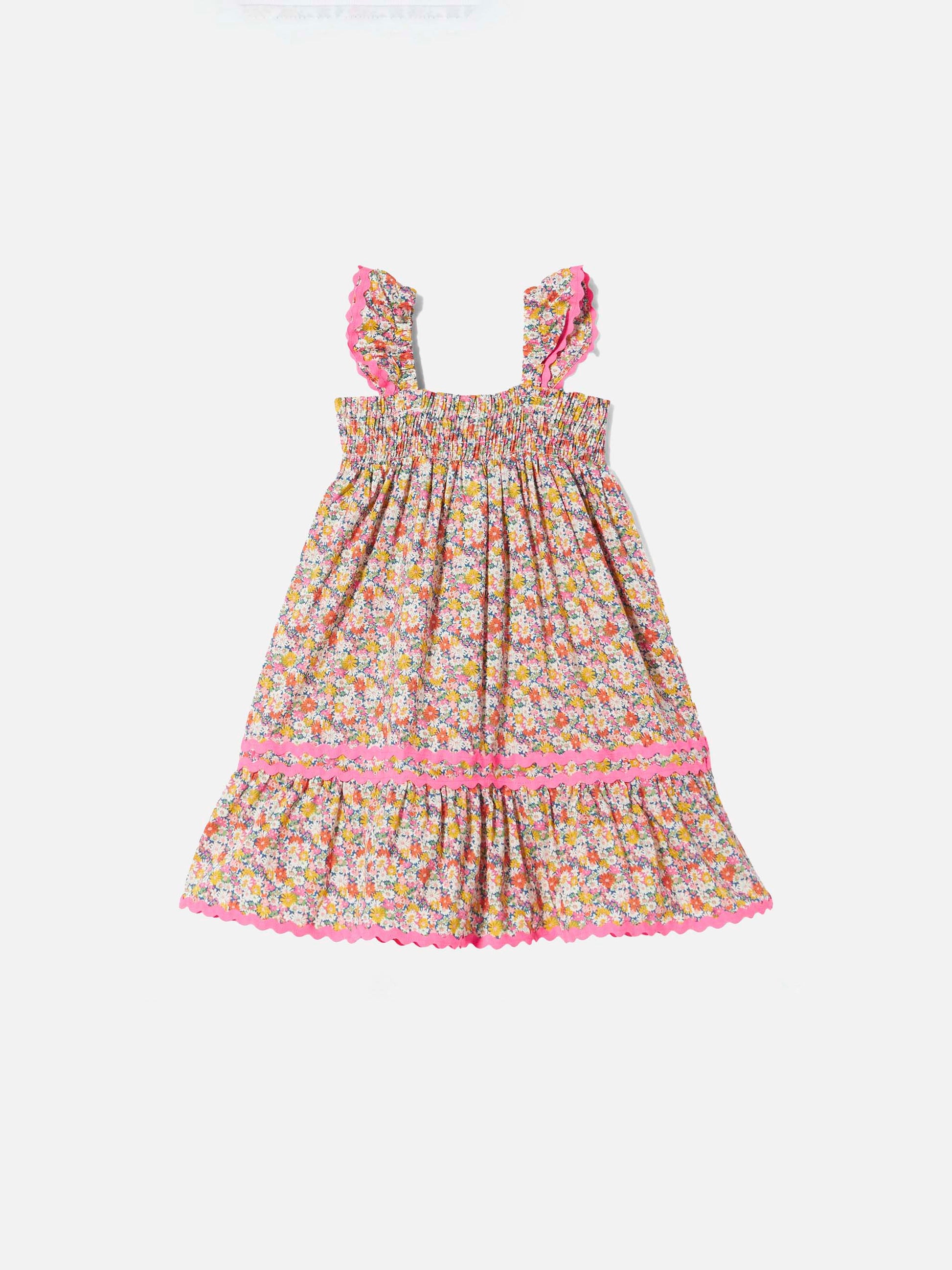 Girl dress with Liberty flower print | Made with Liberty fabric - MC2 Saint Barth