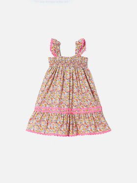 Girl dress with Liberty flower print | Made with Liberty fabric - MC2 Saint Barth