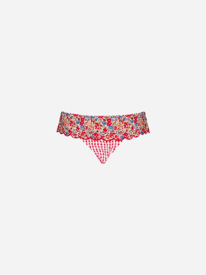 Mc2 Saint Barth Slip da bagno da bambina con stampa Liberty | EDIZIONE SPECIALE LIBERTY