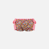 Girl swim briefs with multicolor flower pattern