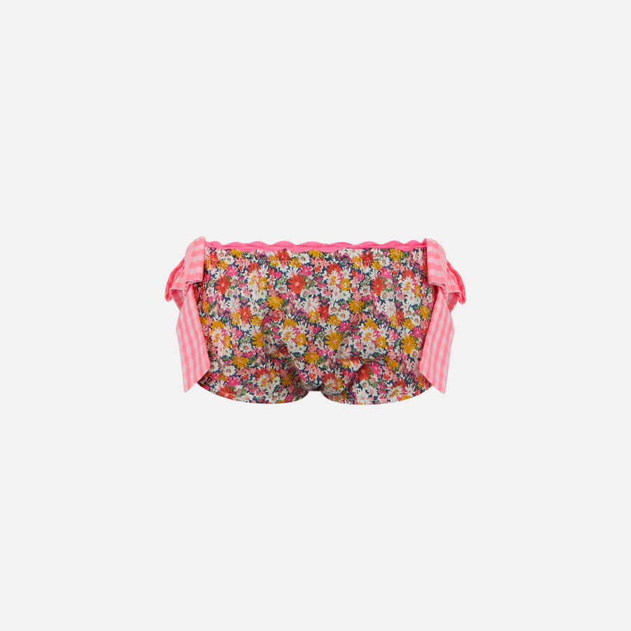 Mc2 Saint Barth Slip da bagno da bambina con fantasia fiori multicolore