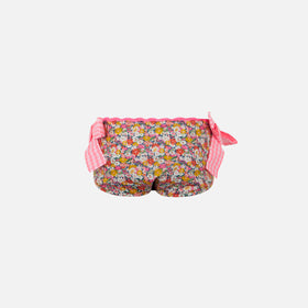Girl swim briefs with multicolor flower pattern - MC2 Saint Barth