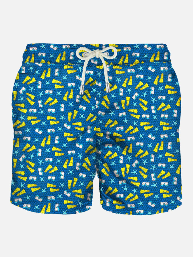 Mc2 Saint Barth Costume da bagno da uomo in tessuto leggero stampa snorkeling