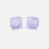 Woman lilac bandeau top swimsuit