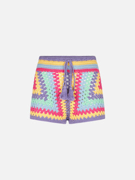 Multicolor crochet shorts - MC2 Saint Barth