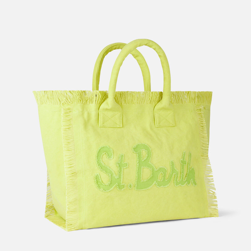 Borsa a spalla Vanity in tela verde chiaro