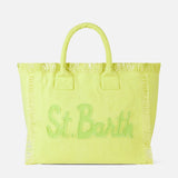 Borsa a spalla Vanity in tela verde chiaro