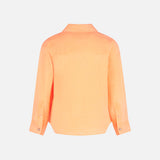 Fluo-orangefarbenes Leinenhemd für Jungen