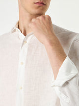 Man white linen Pamplona shirt