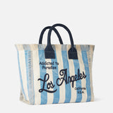 Borsa a spalla Vanity in canvas con stampa Los Angeles