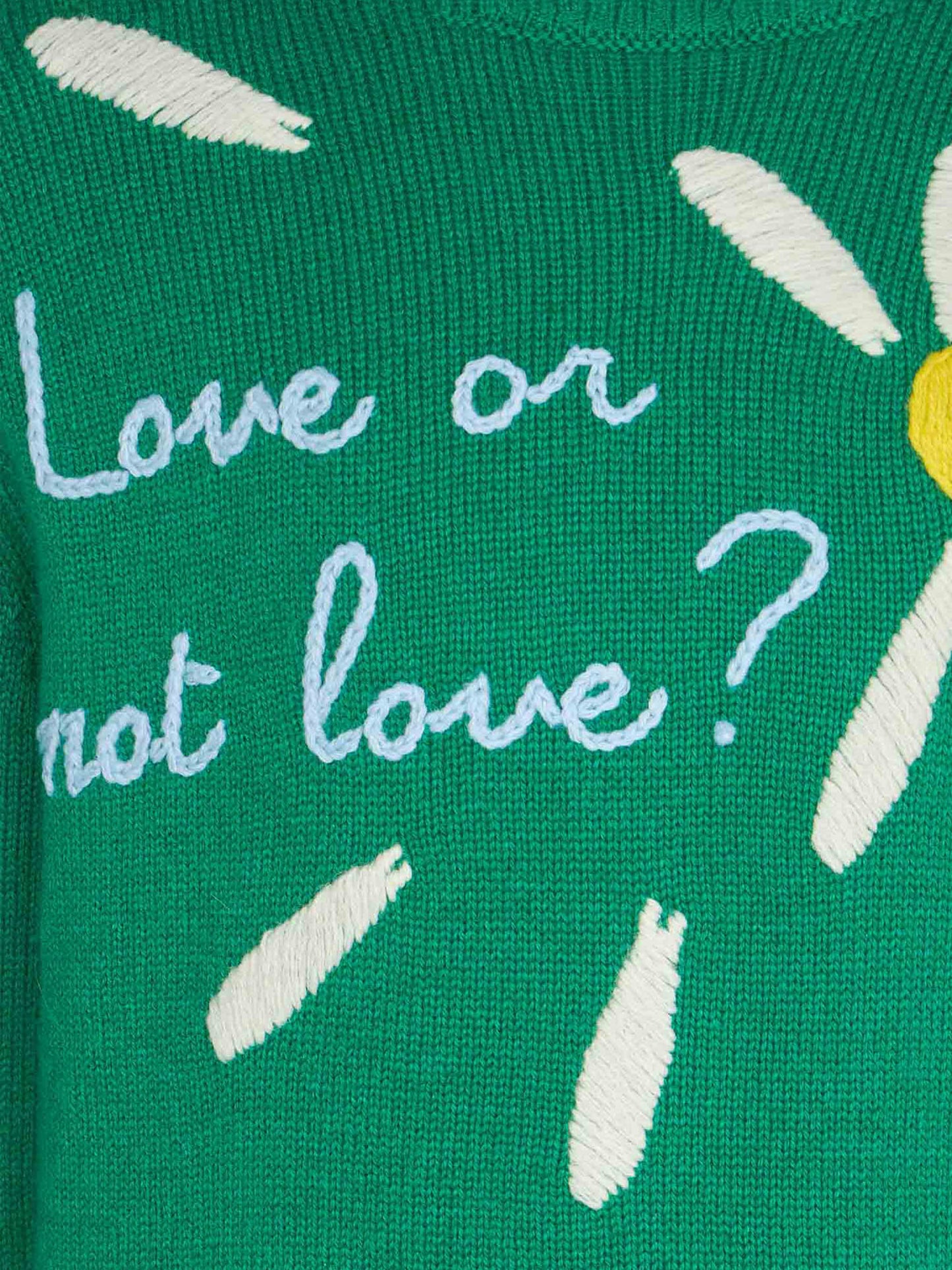 Girl brushed sweater with daisy jacquard - MC2 Saint Barth