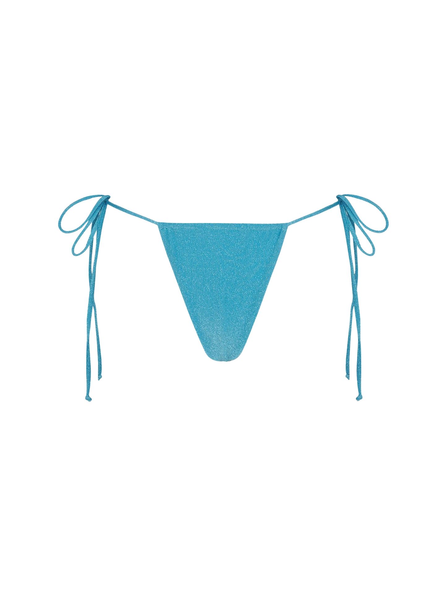 Woman light blue lurex string swim briefs - MC2 Saint Barth