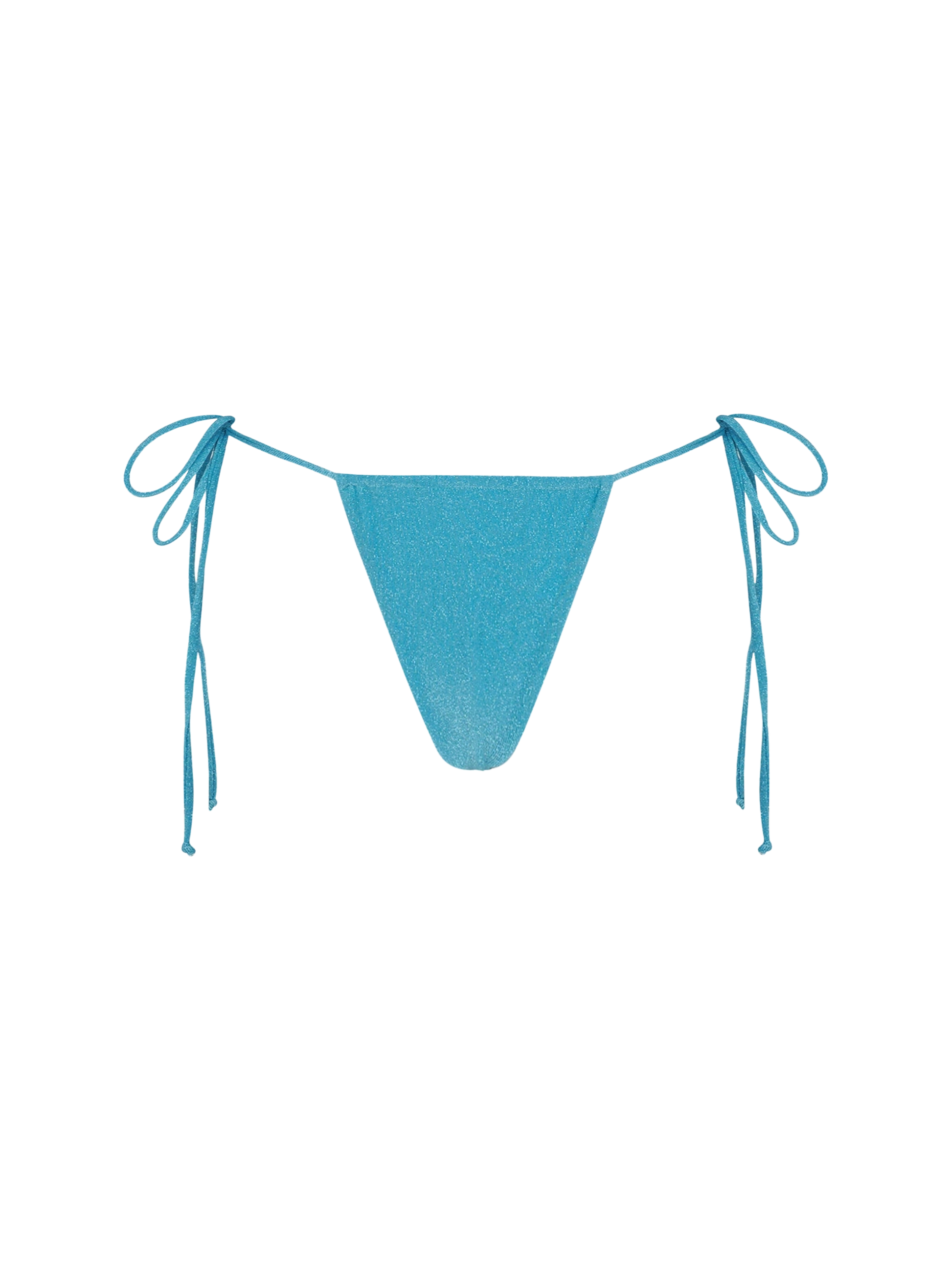 Woman light blue lurex string swim briefs - MC2 Saint Barth