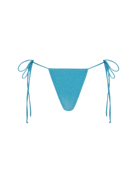 Woman light blue lurex string swim briefs - MC2 Saint Barth