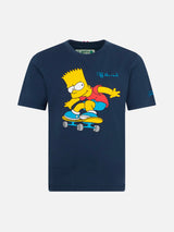 T-shirt da bambino in cotone pesante con stampa Bart skate | EDIZIONE SPECIALE I SIMPSON