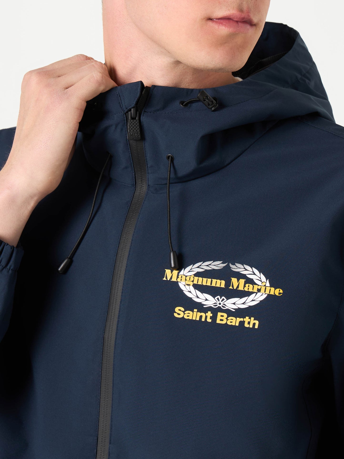 Man hooded lightweight windbraker | MAGNUM MARINE SPECIAL EDITION - MC2 Saint Barth