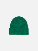 Man green beanie with St. Barth embroidery