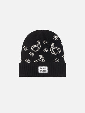 Man beanie with bandanna print - MC2 Saint Barth