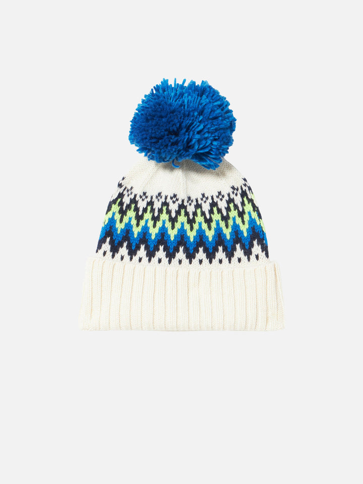 Man beanie with Icelandic jacquard - MC2 Saint Barth