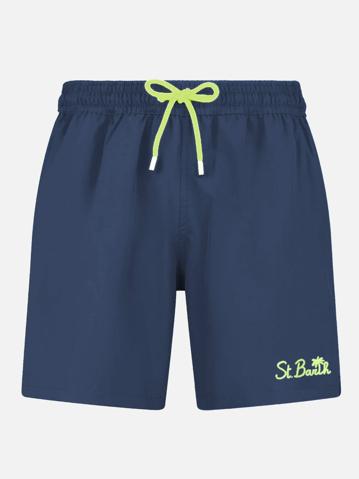 Man blue navy comfort swim shorts - MC2 Saint Barth