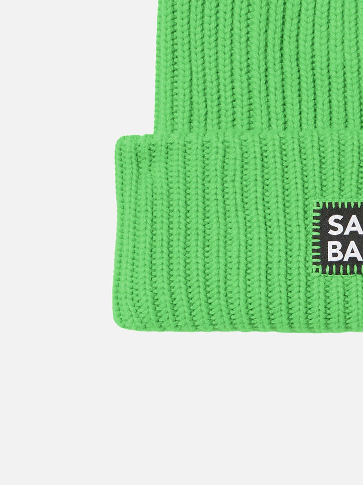 Man fluo green knit beanie - MC2 Saint Barth