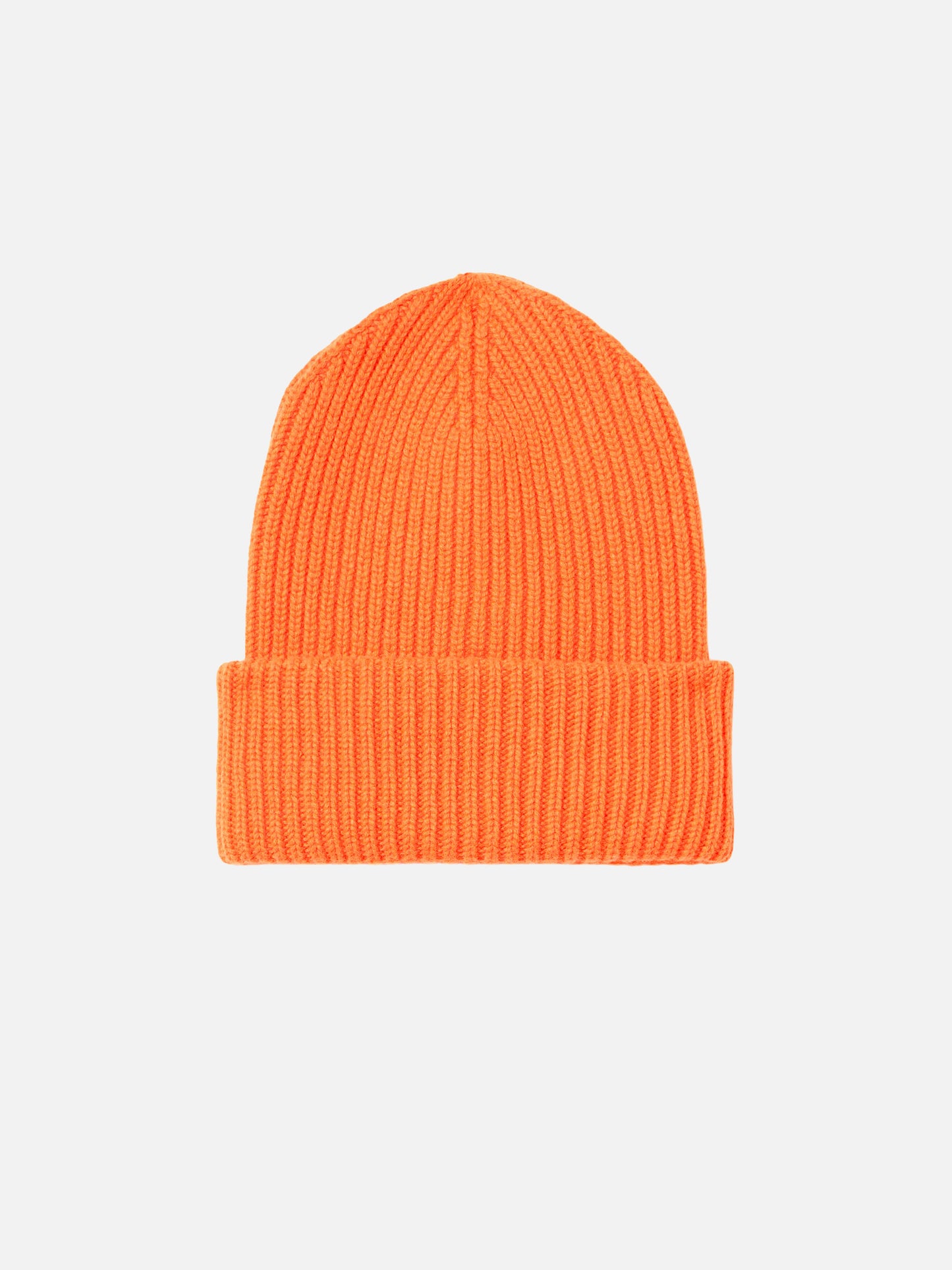 Berretto da uomo in maglia arancione fluo
