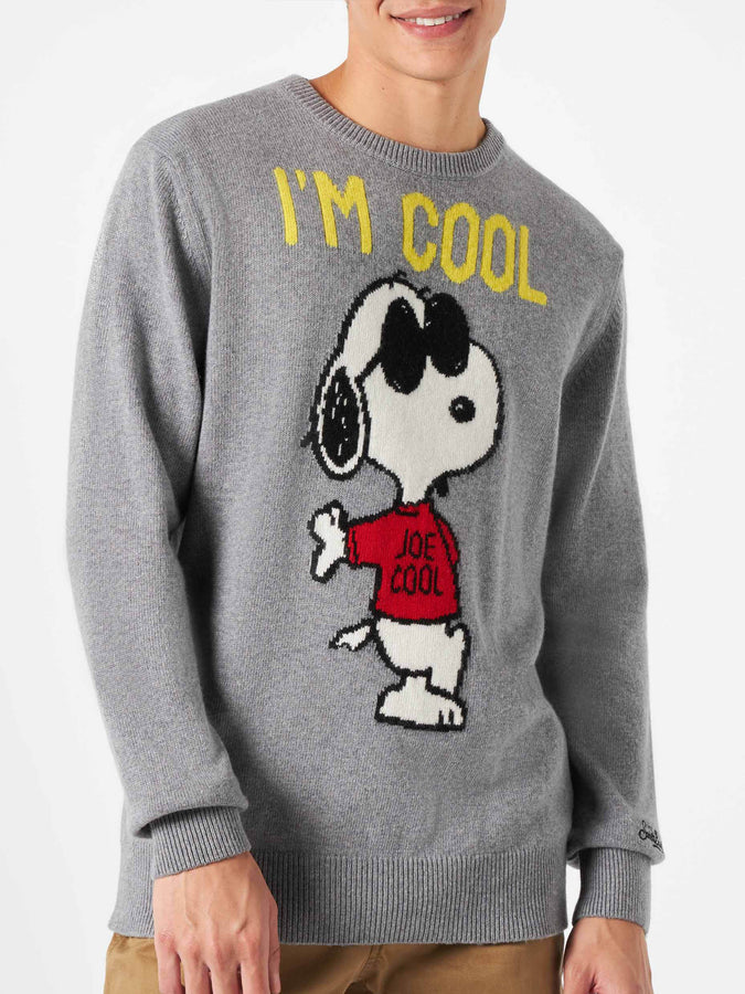 Mc2 Saint Barth Maglia da uomo con Rock Snoopy grigio | SNOOPY - EDIZIONE SPECIALE PEANUTS™