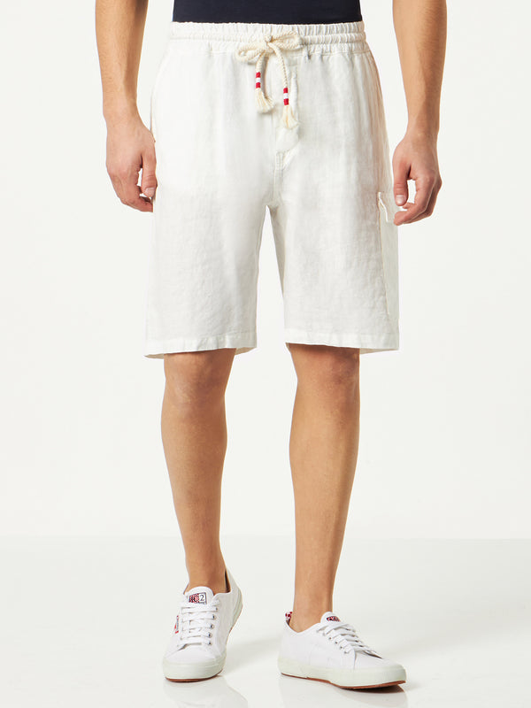 Man linen bermuda shorts