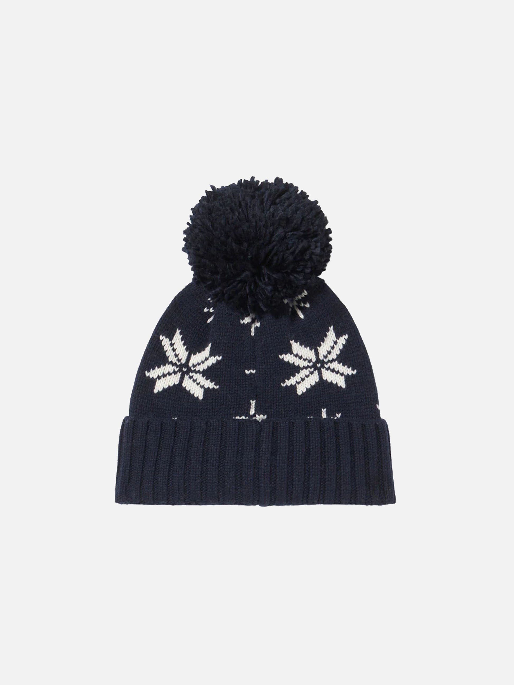 Man navy blue beanie with norwegian pattern - MC2 Saint Barth