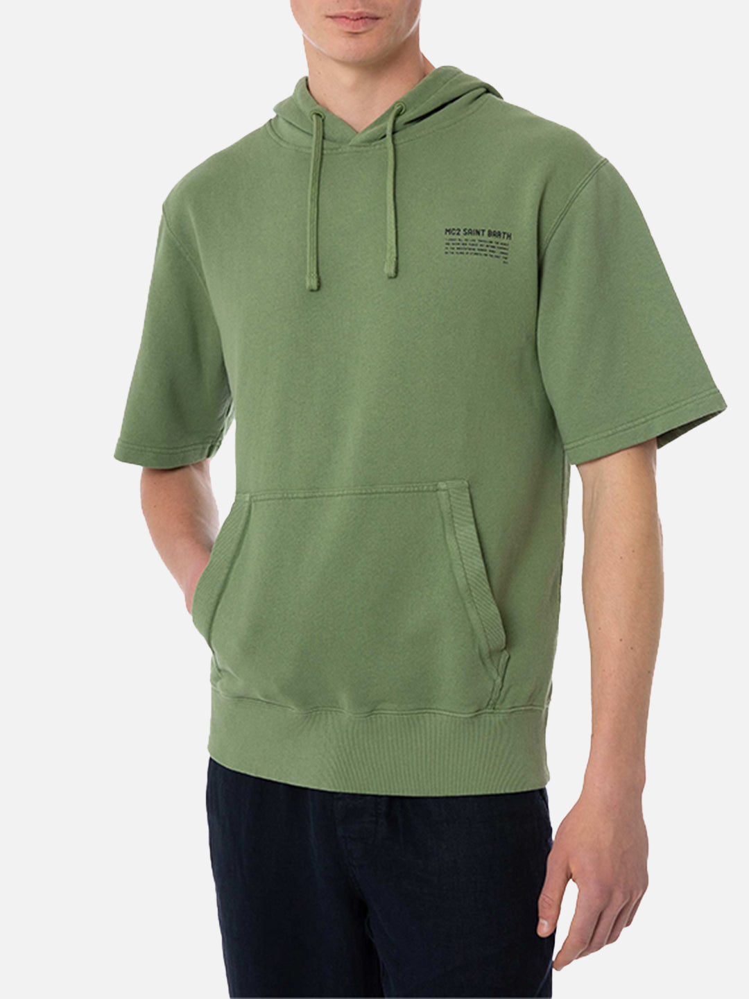 Man short sleeve hoodie - MC2 Saint Barth