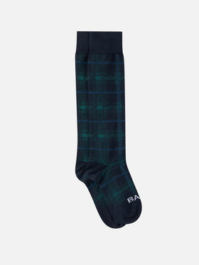 Man long socks with tartan jacquard - MC2 Saint Barth
