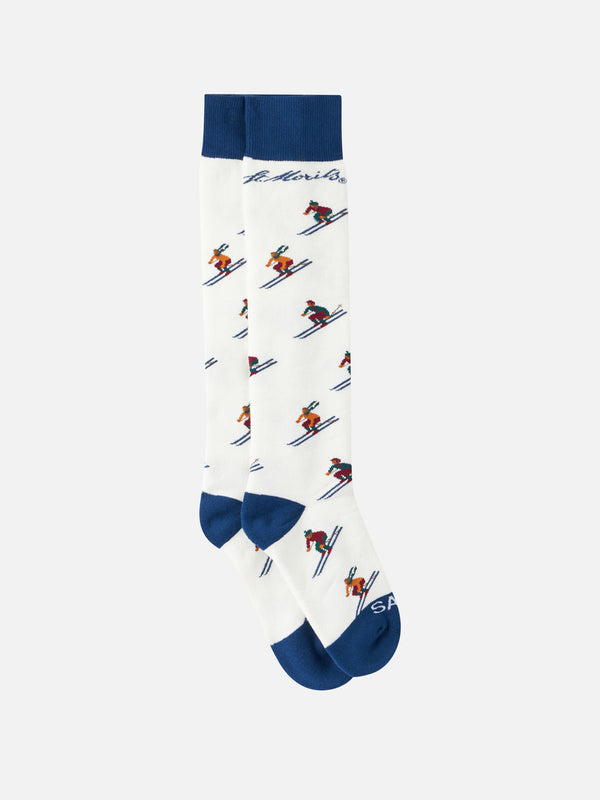 Lange Herrensocken mit St. Moritz-Print