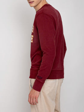 Burgundy sweatshirt St. Barth College print - MC2 Saint Barth
