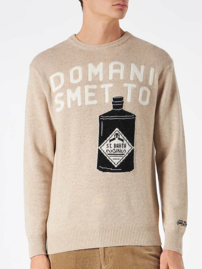 Mc2 Saint Barth Maglia da uomo con scritta Domani Smetto