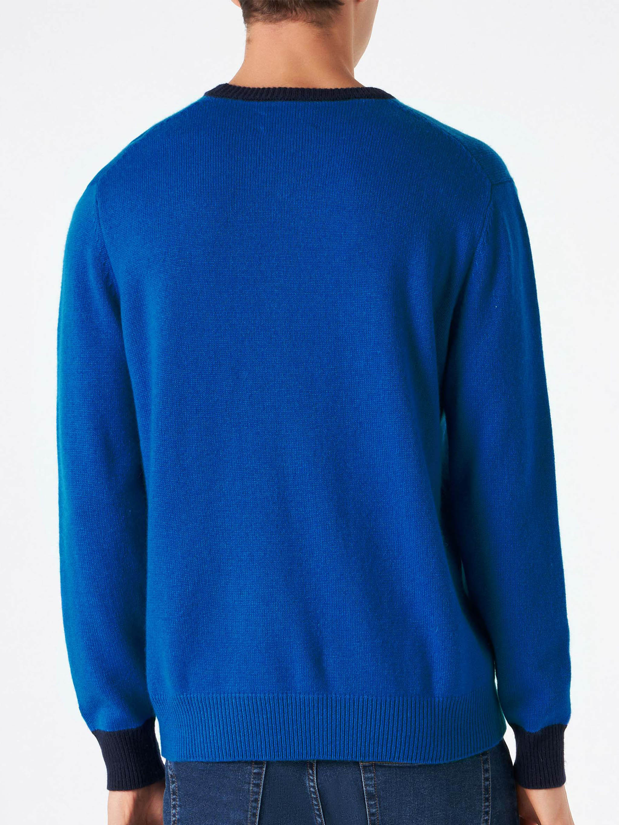Maglioncino Uomo in Cotone Primaverile Girocollo Maglia Maniche Lunghe Slim Fit